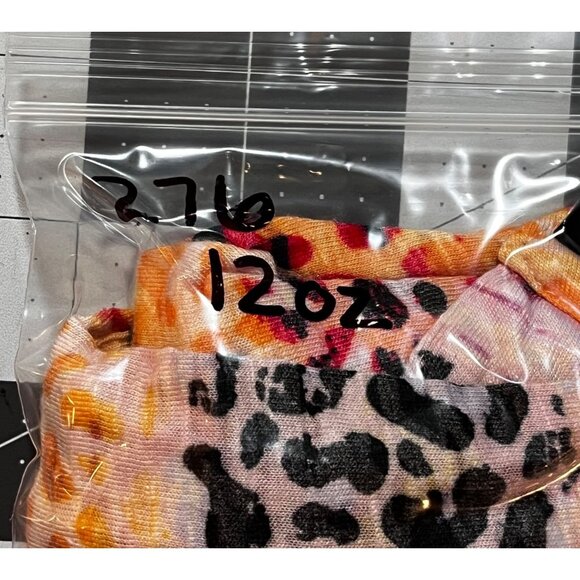 Ali Miles Women's Rainbow Leopard Burnout Button Shirt L Art to Wear Maximalist - Picture 7 of 10